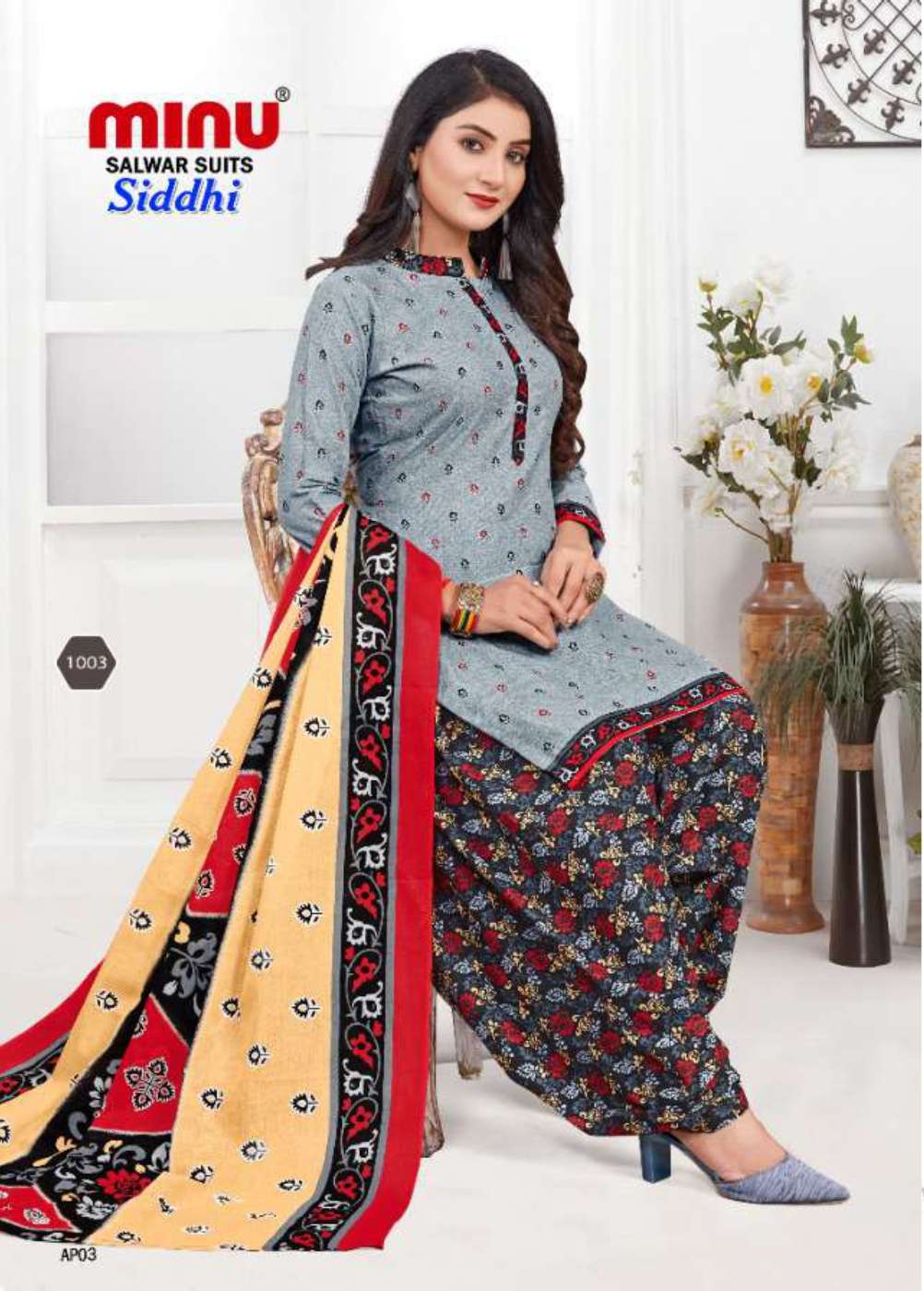 Minu SIDDHI Vol-3 Cotton Printed Dress Material-10P Catalog