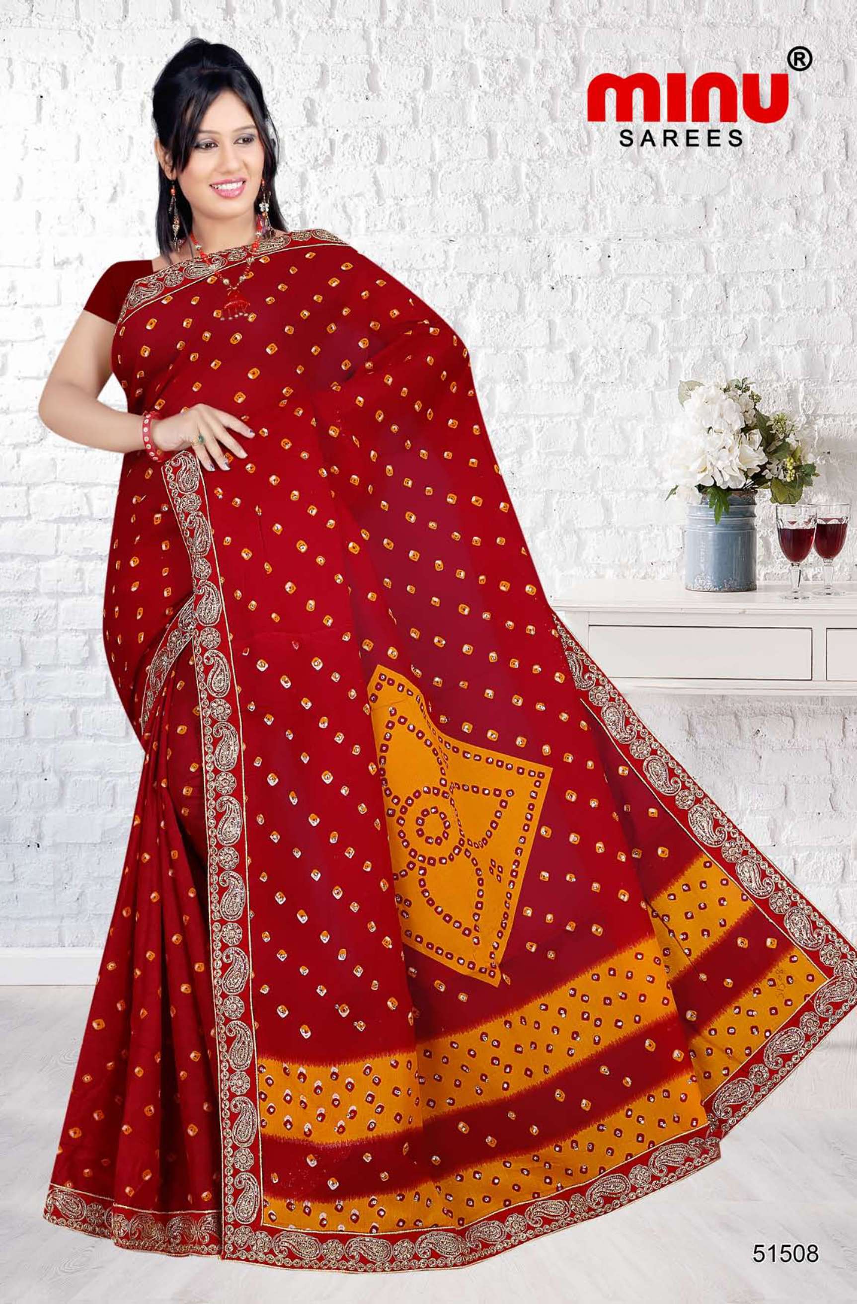 Minu SUHAGAN Cotton Embroidered Saree-6P Catalog