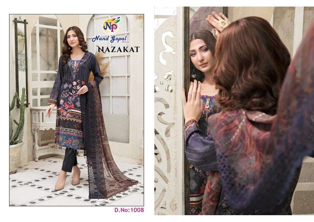 Nand Gopal Nazakat Catalog Karachi Cotton Dress Materials Wholesale