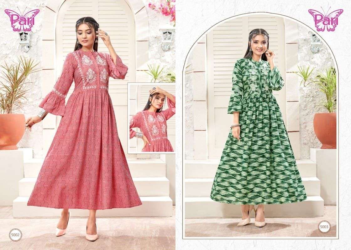 Pari Duster Catalog Rayon Wholesale Anarkali Kurtis