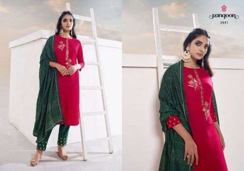 Rangoon Virasat Catalog  Designer Wear Embroidery Ready Made Dress Materials