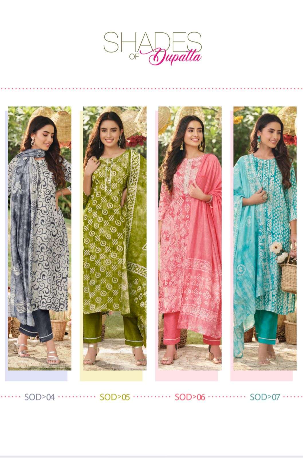 S4u Shades Of Dupatta Catalog Exclusive Wear Ready Made Dress Materials Wholesale