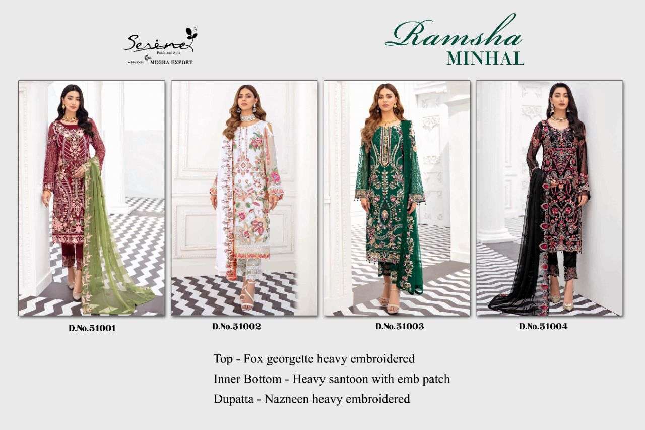 Serene Ramsha Minhal Catalog Pakistani Salwar Suits Wholesale