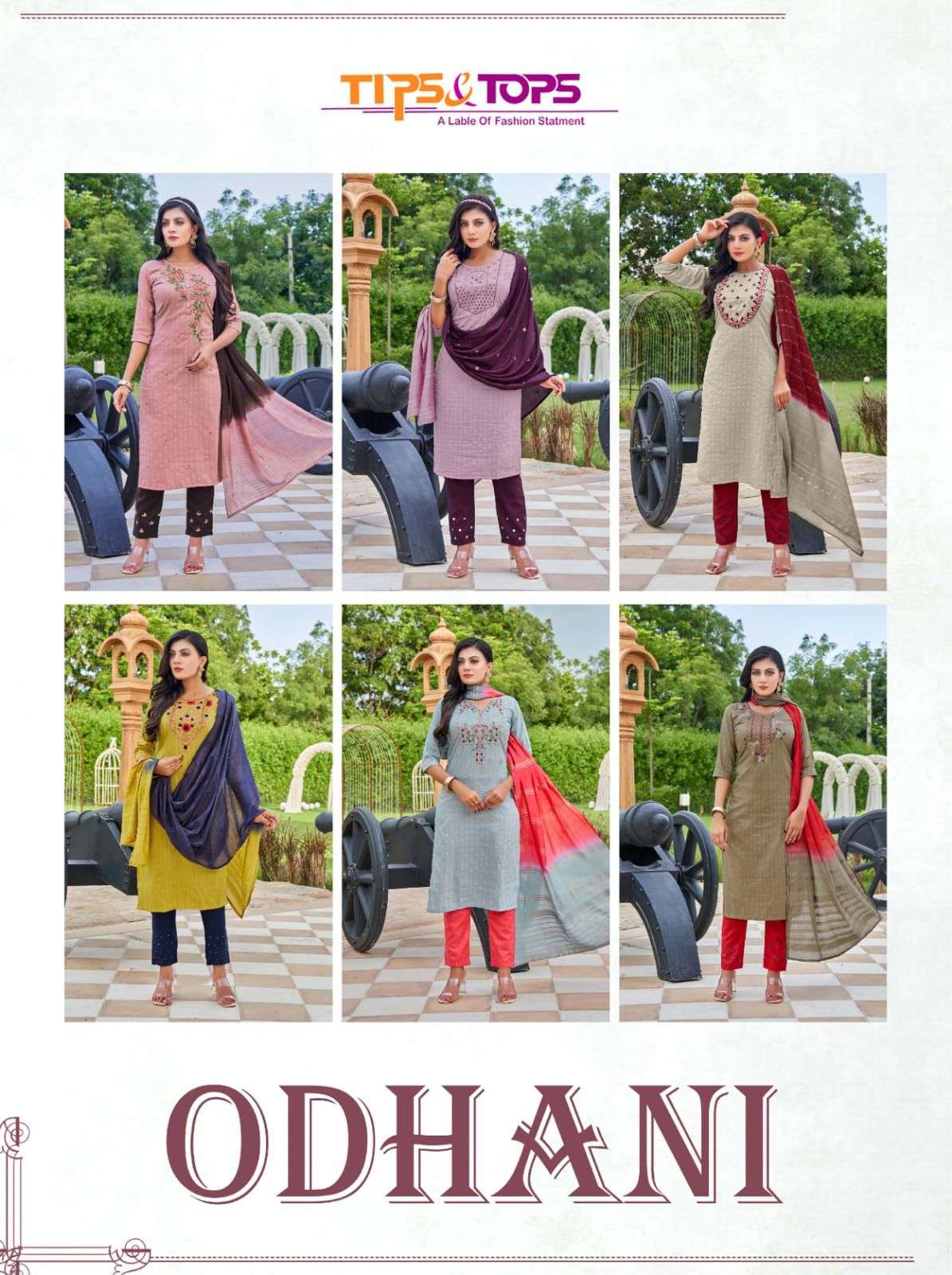 Tips & Tops Odhani Catalog Stylish Kurti Bottom And Dupatta