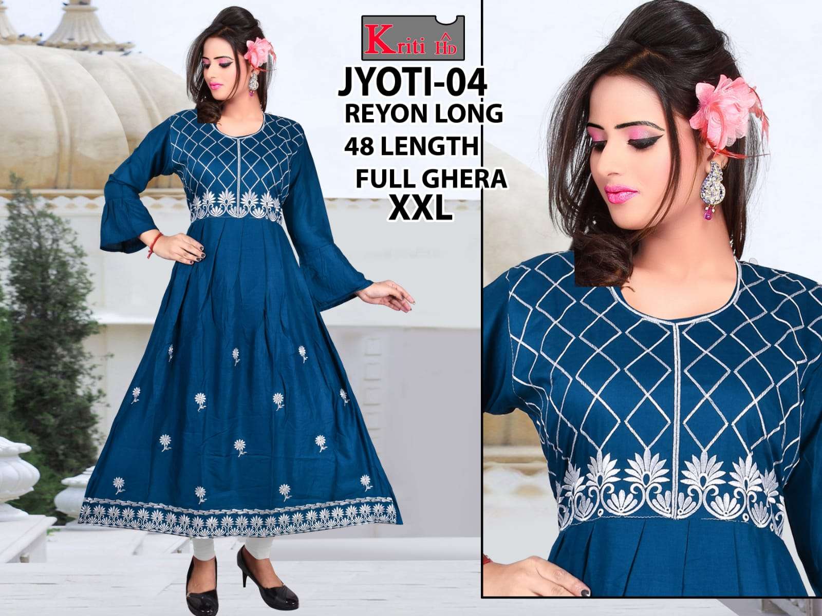 Jyoti hevy reyon print kurti by cottonindia