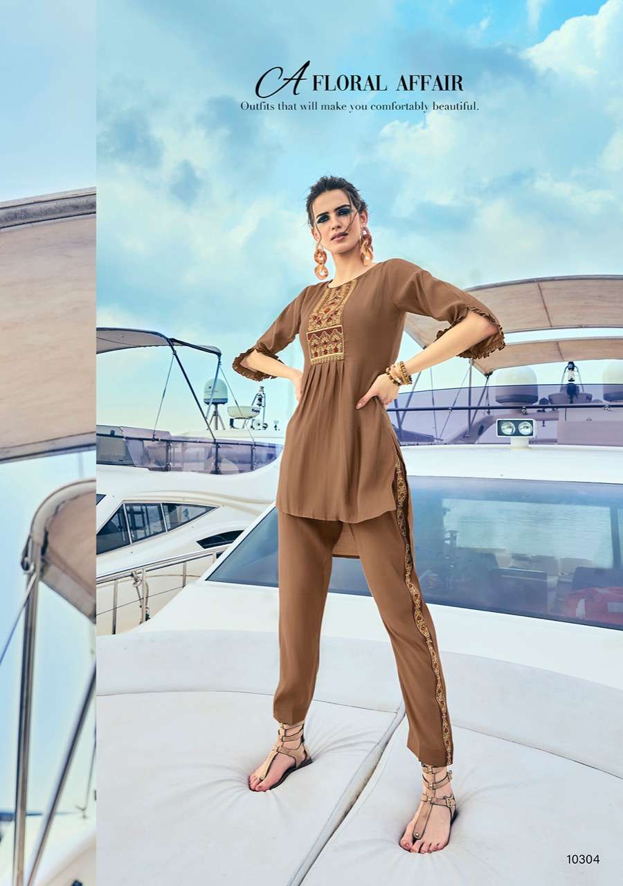 Lily And Lali Miami Catalog Party Wear Silk Kurti With Bottom Wholesale