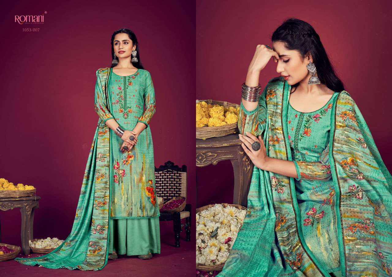 Romani Jhalak Catalog Premium Pashmina Dress Materials Wholesale