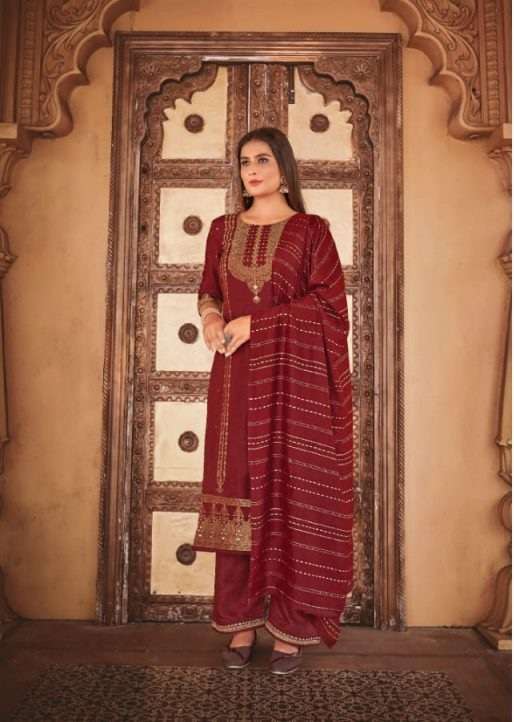 KALAROOP BY KAJREE HAS PRESENT ERIKA ON PURE JACQUARD WITH FANCY  WEAVING ON WHOLESALE