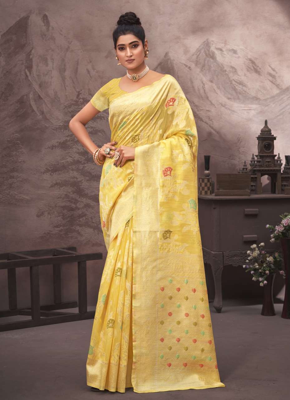 Sangam Present Exclusively Cotton Silk Saree ON Rich Pallu Wooven Work 