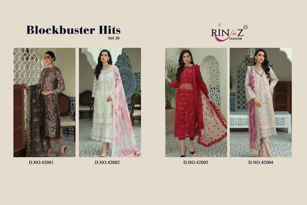  Rinaz Blockbuster Hits Vol-26 Wholesale Pakistani Concept Salwar Suits On Wholesale