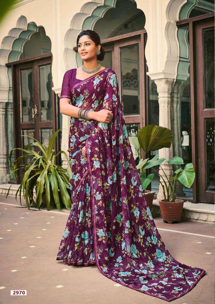 Akshara By Lt Fashions 60 Gram Chiffon prints Sarees On Wholesale