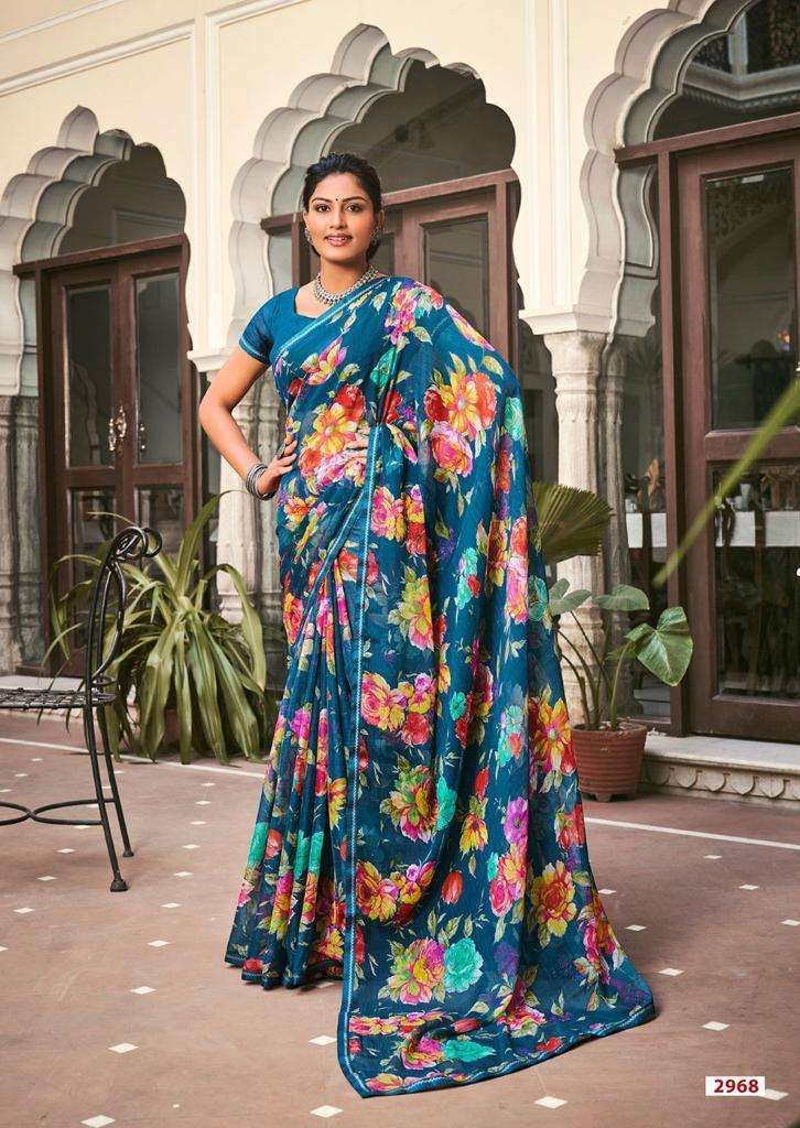 Akshara By Lt Fashions 60 Gram Chiffon prints Sarees On Wholesale