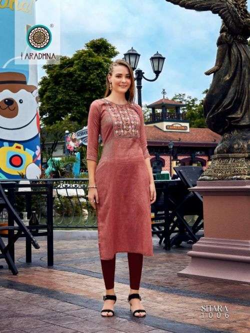 Aradhna Sitara Vol 1 Fancy Embroidey Cotton Kurti On Wholesale