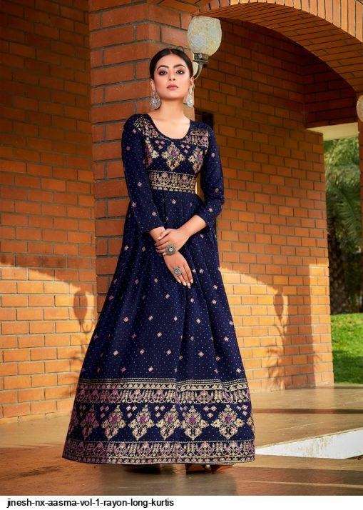 Jinesh Nx Aasma Vol 1 Designer Anarkali Kurti Collection On Wholesale