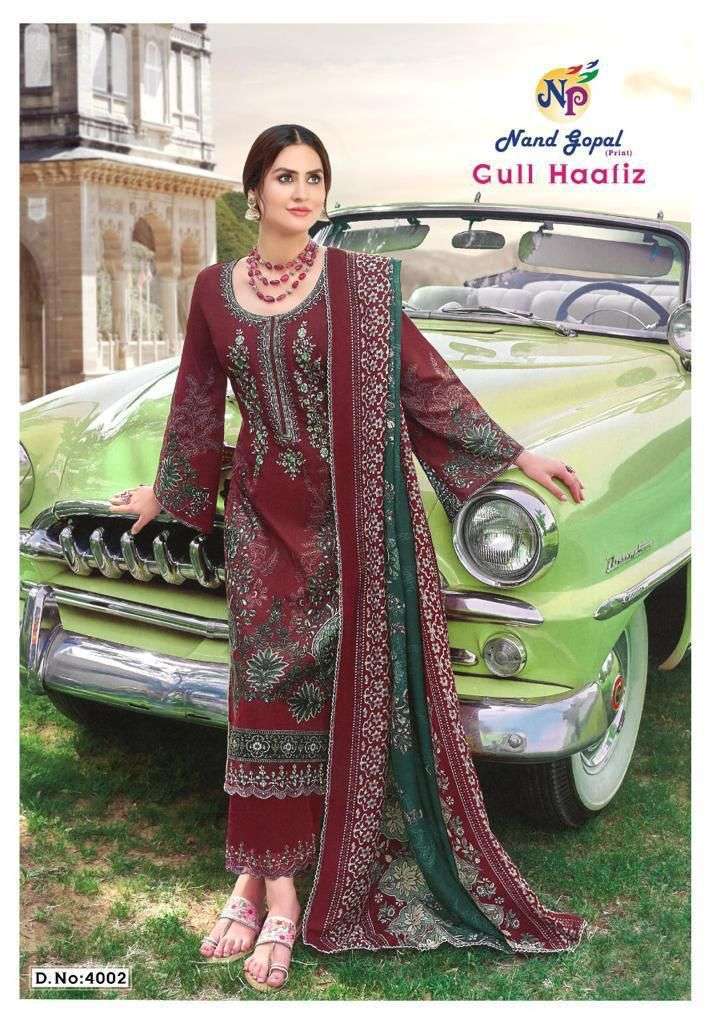 Nand Gopal Gull Haafiz vol 4 Karachi Cotton Dress material On Wholesale