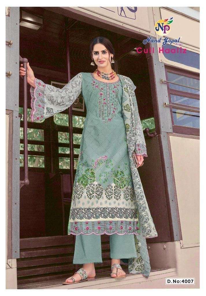 Nand Gopal Gull Haafiz vol 4 Karachi Cotton Dress material On Wholesale