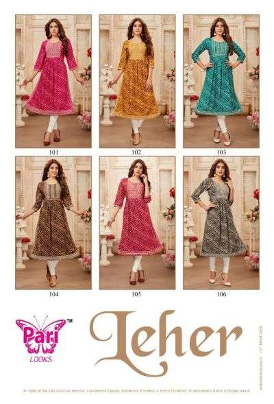 Pari Leher Fancy Designer Long Kurti Collection On Wholesale