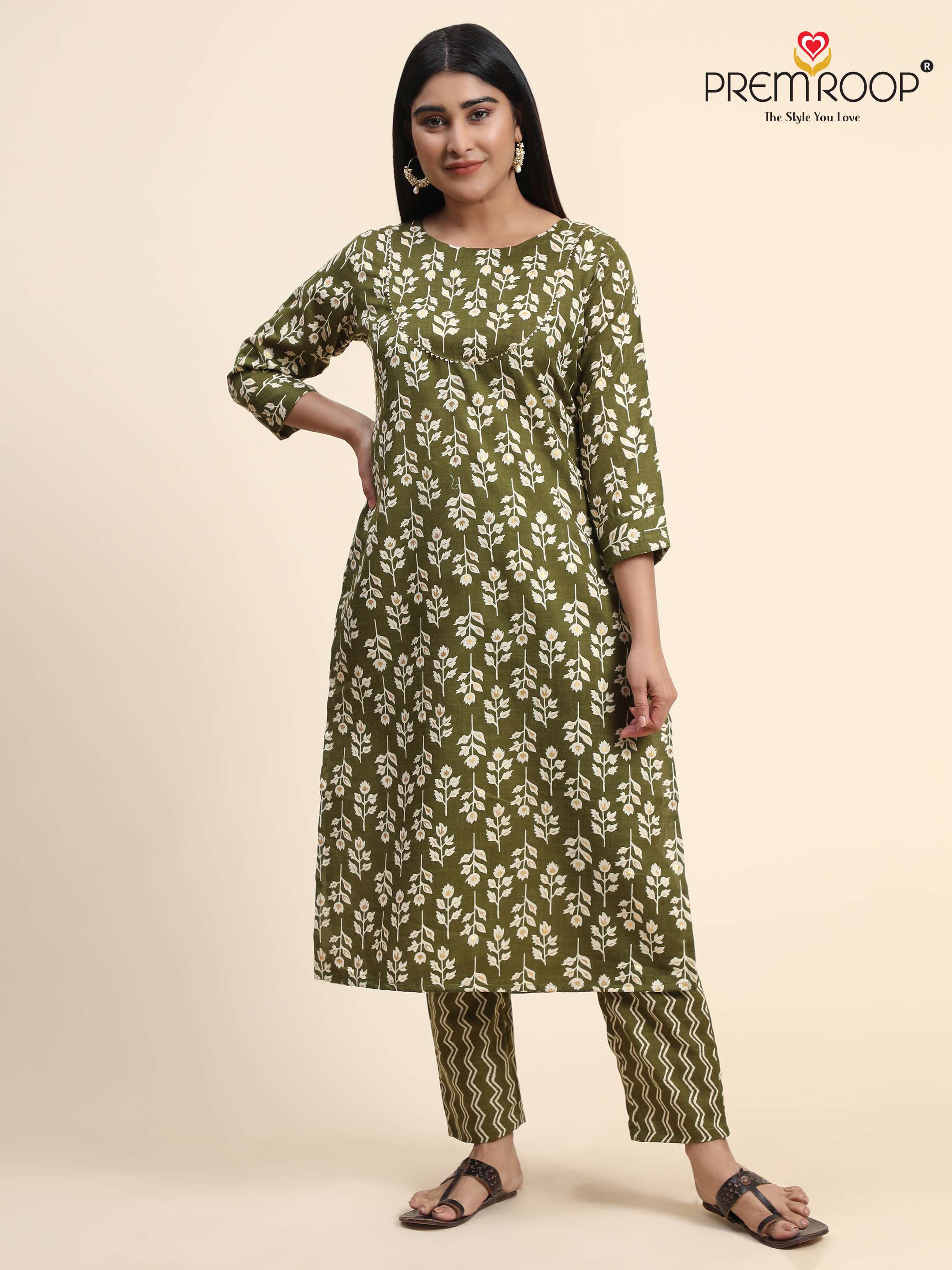 Premroop Present Beautiful Printed Kurti Pant On Wholesale  