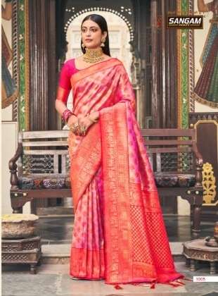 Sangam Prints Festive Rajpari Kanjeevaram Silk Saree On Wholesale