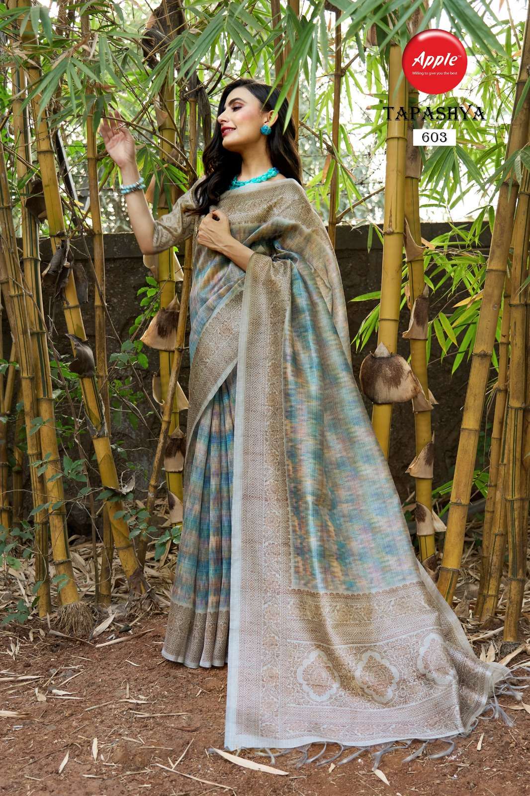   Apple Tapashya Vol 6 Fancy Sufi Silk Saree on Wholesale