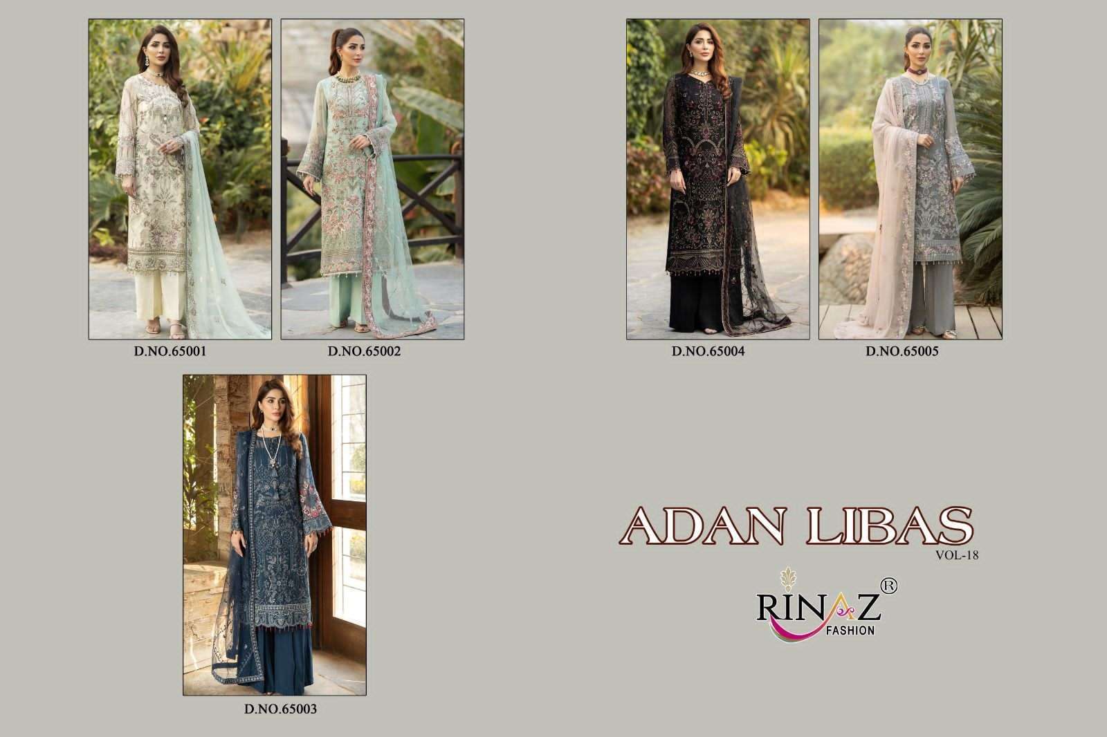  Rinaz Adan Libas Vol 18 Designer Pakistani Suit On Wholesale