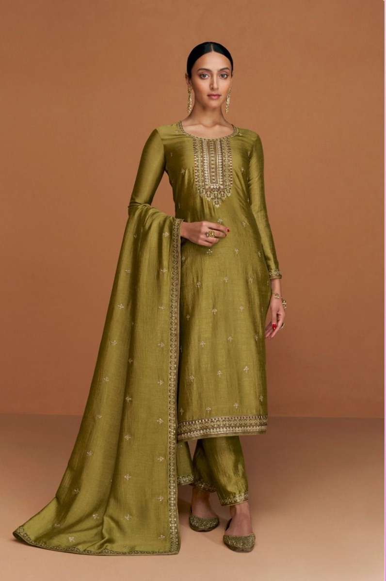  Aashirwad Gulkand Myra Premium Silk Designer Salwar Suit On Wholesale