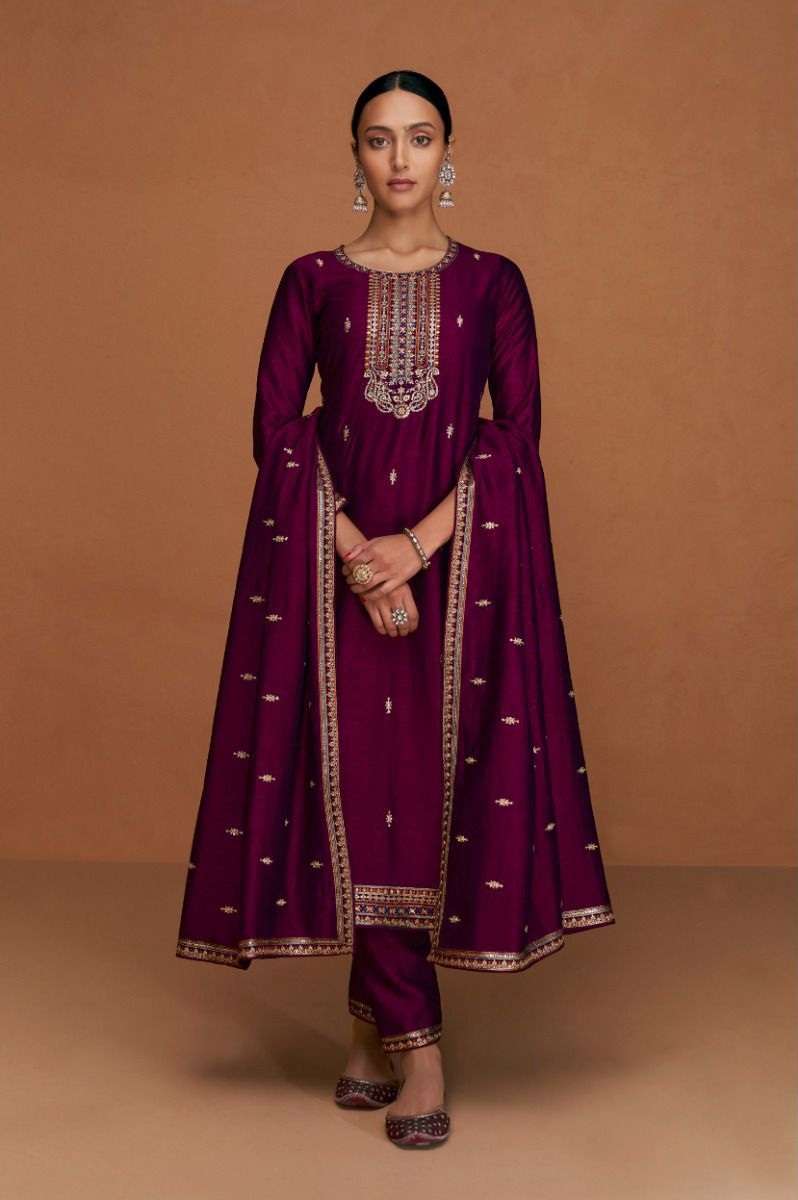  Aashirwad Gulkand Myra Premium Silk Designer Salwar Suit On Wholesale