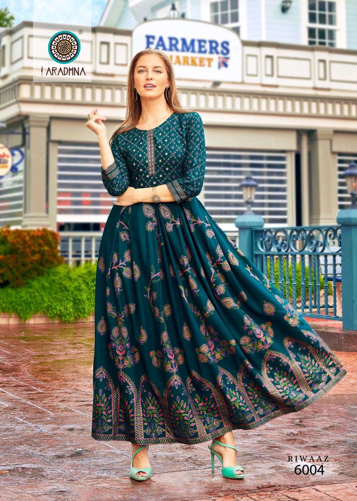 Aradhana Riwaaz Vol 6 With glamorous Design Long Kurti On Wholesale