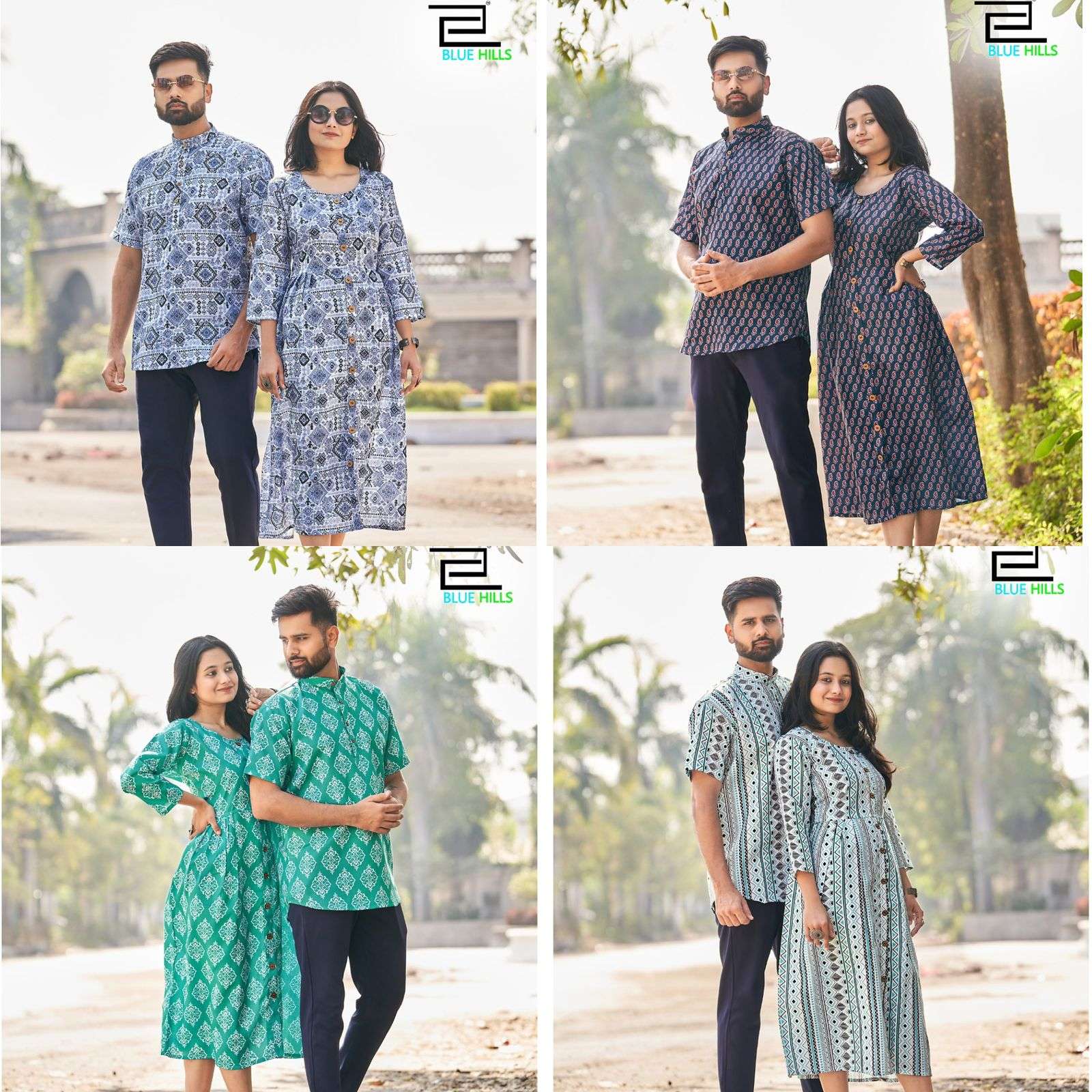 blue hills present couple matching printed shirt and kurti pattern on wholesale 8 2023 02 06 11 23 15