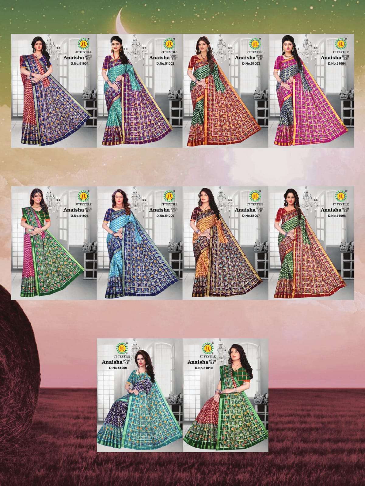 Jt Anaisha Vol - 51 Pure Cotton Jari Check Saree On Wholesale