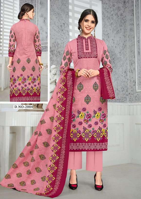 Kiana Gulnaaz Vol 2 Heavy Cotton Print Top Bottom With Dupatta On Wholesale  