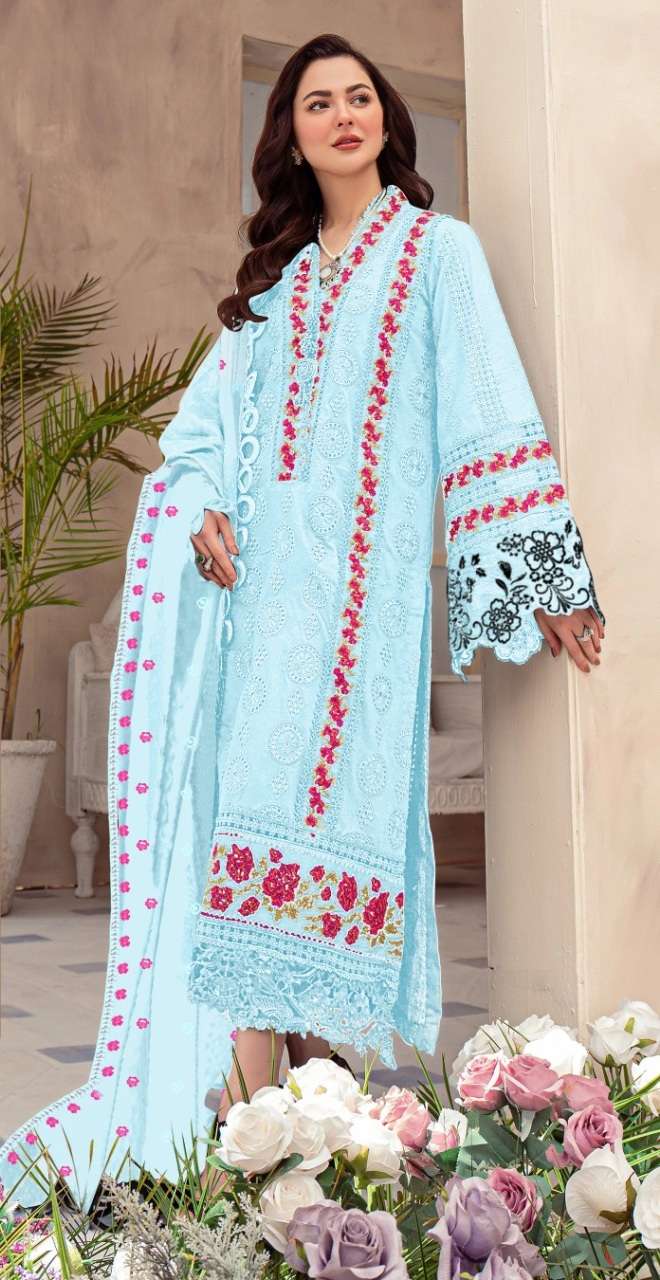 Ramsha R 540 Georgette Designer Pakistani Suit On Wholesale