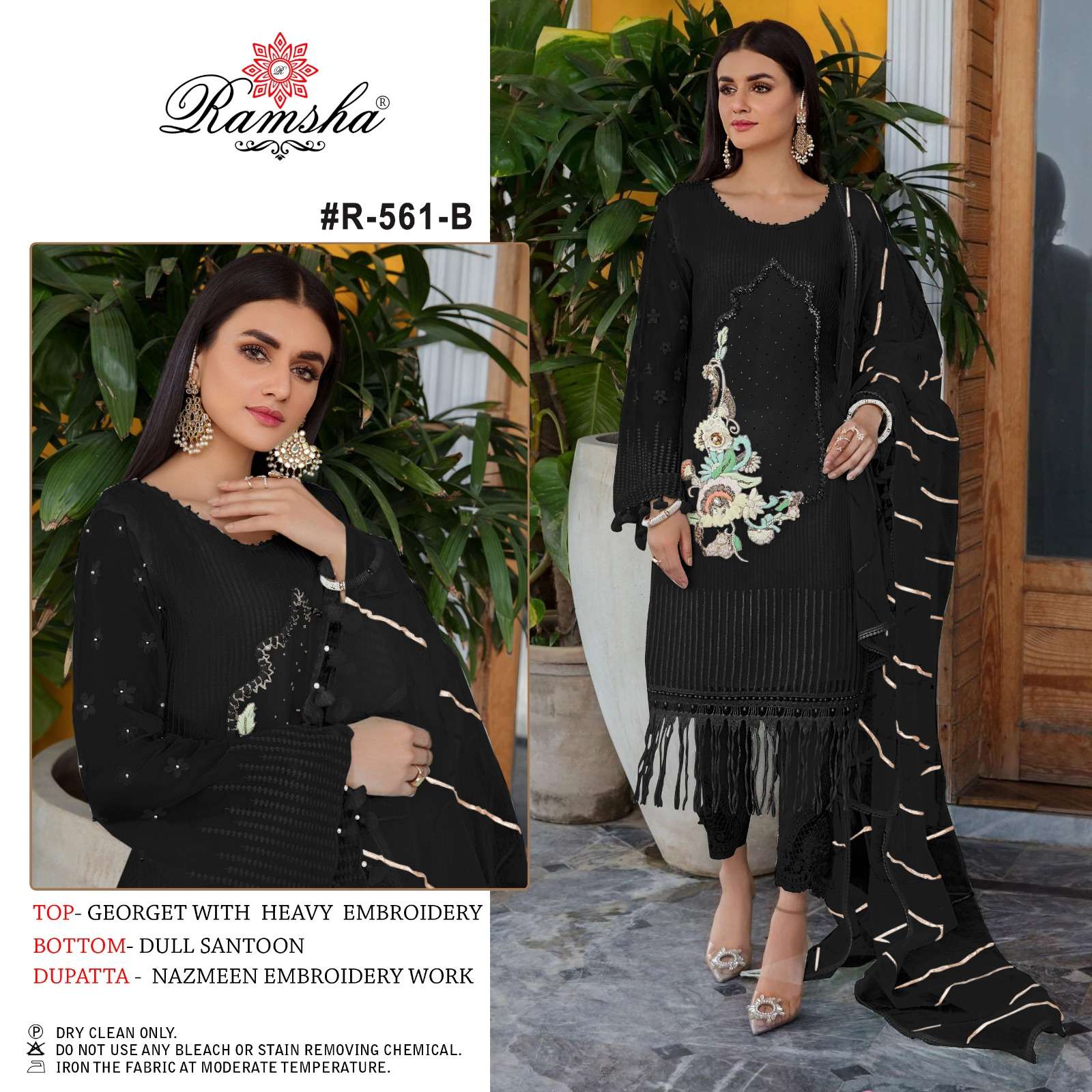 Ramsha R 561 Nx Designer Georgette Pakistani Suit On Wholesale