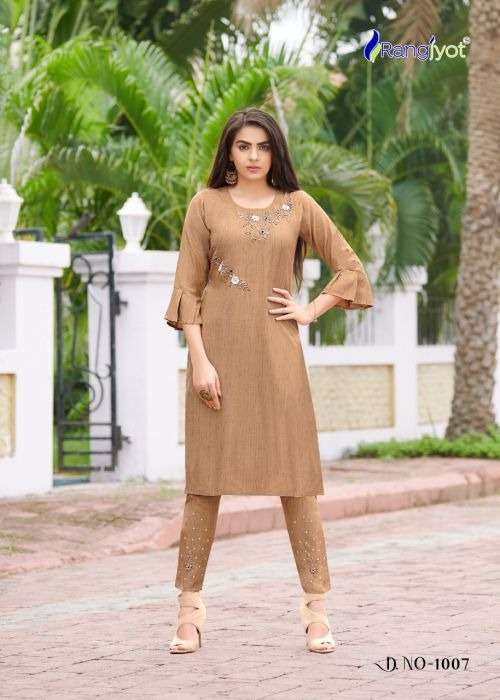 Rangjyot Aarohi 1 Ethnic Wear Kurti With Bottom On Wholesale