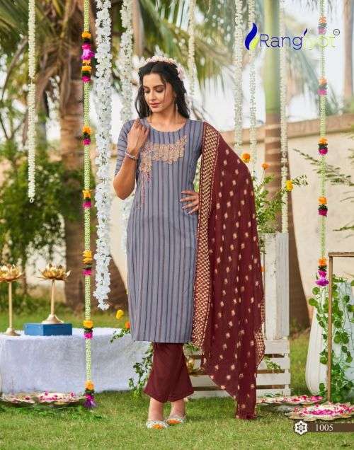 Rangjyot Muskan 1 Fancy Wear Kurti With Pant And Dupatta On Wholesale