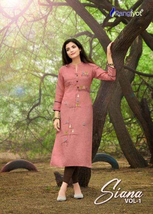 Rangjyot Siana 1 Ethnic Wear Designer Kurti On Wholesale