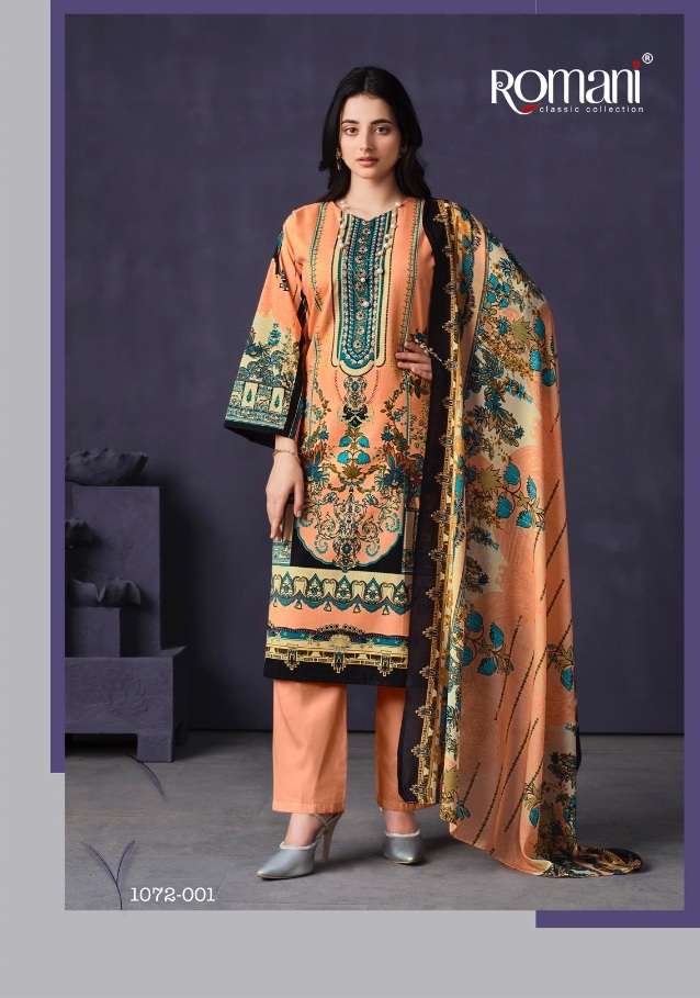 Romani Mareena Vol 9 Pure Soft Cotton Print With Embroidery Dress Materials On Wholesale