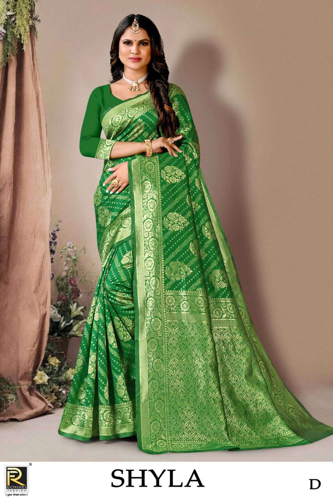 Buy Designer Rama Color Silk Fabric Saree Online - SREV2890 | Appelle  Fashion