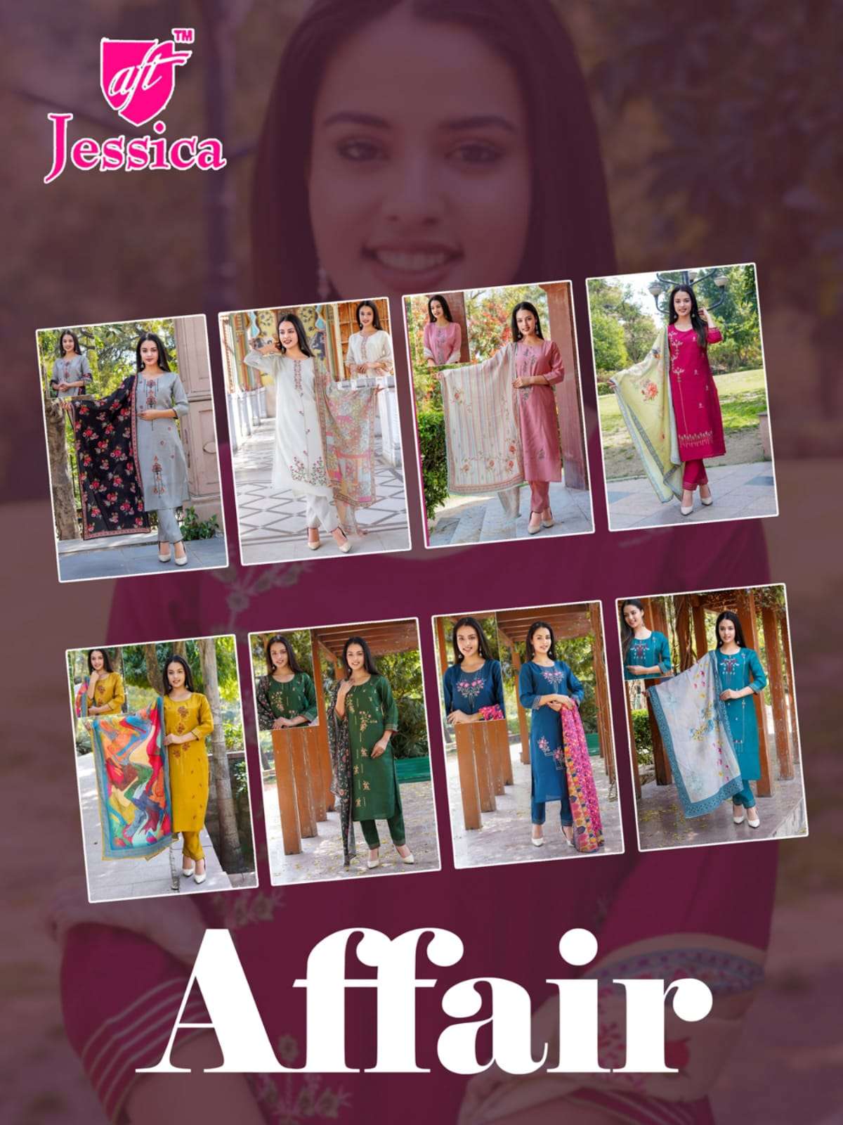 Jessica Affair Vol 1  Kurti With Pent & Digital Dupatta On Wholesale