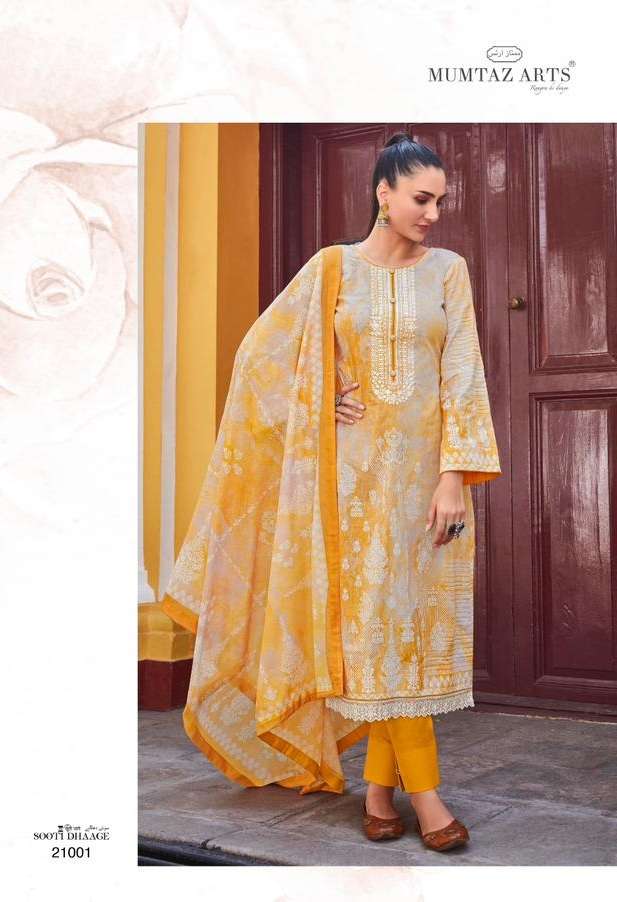 Mumtaz Arts Sooti Dhaag Pure Lawn Camric Digital Print With Embroidery Work On Wholesale