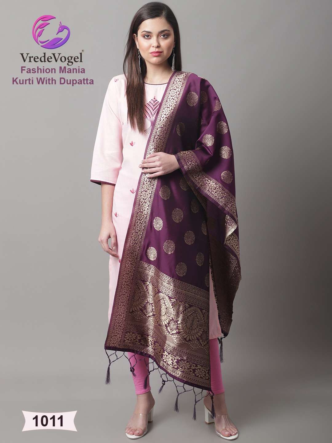 Vredevogel Fashion Mania Fancy Kurti With Dupatta Collection On Wholesale 