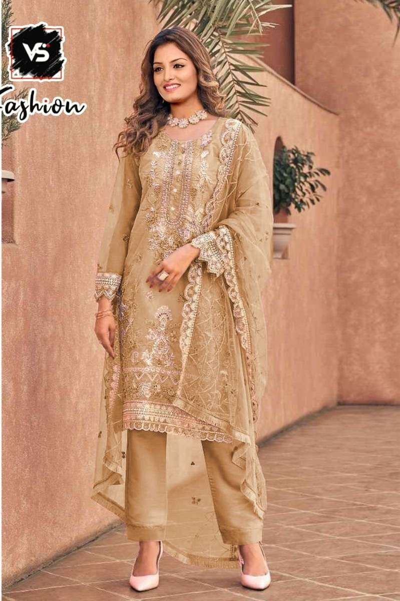 Vs fashion Pakistani  Concept Of Salwar Suit With Organza Dupatta on Wholesale