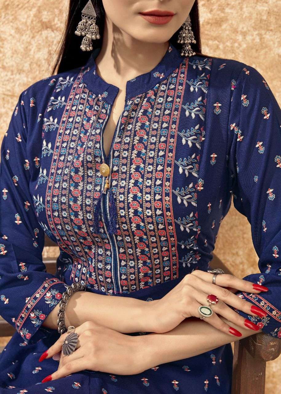 NAYANTARA 16 HEAVY RAYON PRINTED KURTIS WHOLESALER           