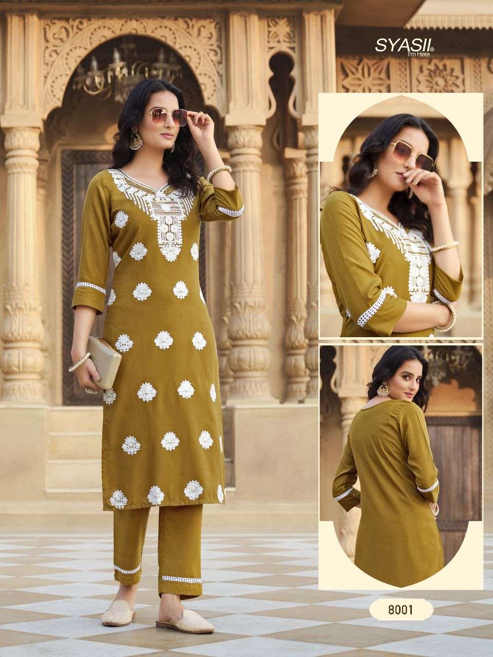 SYASII launching Kurti with Bottom set Designer Tunics for upcoming festiva Kurti with Bottom AMELIA