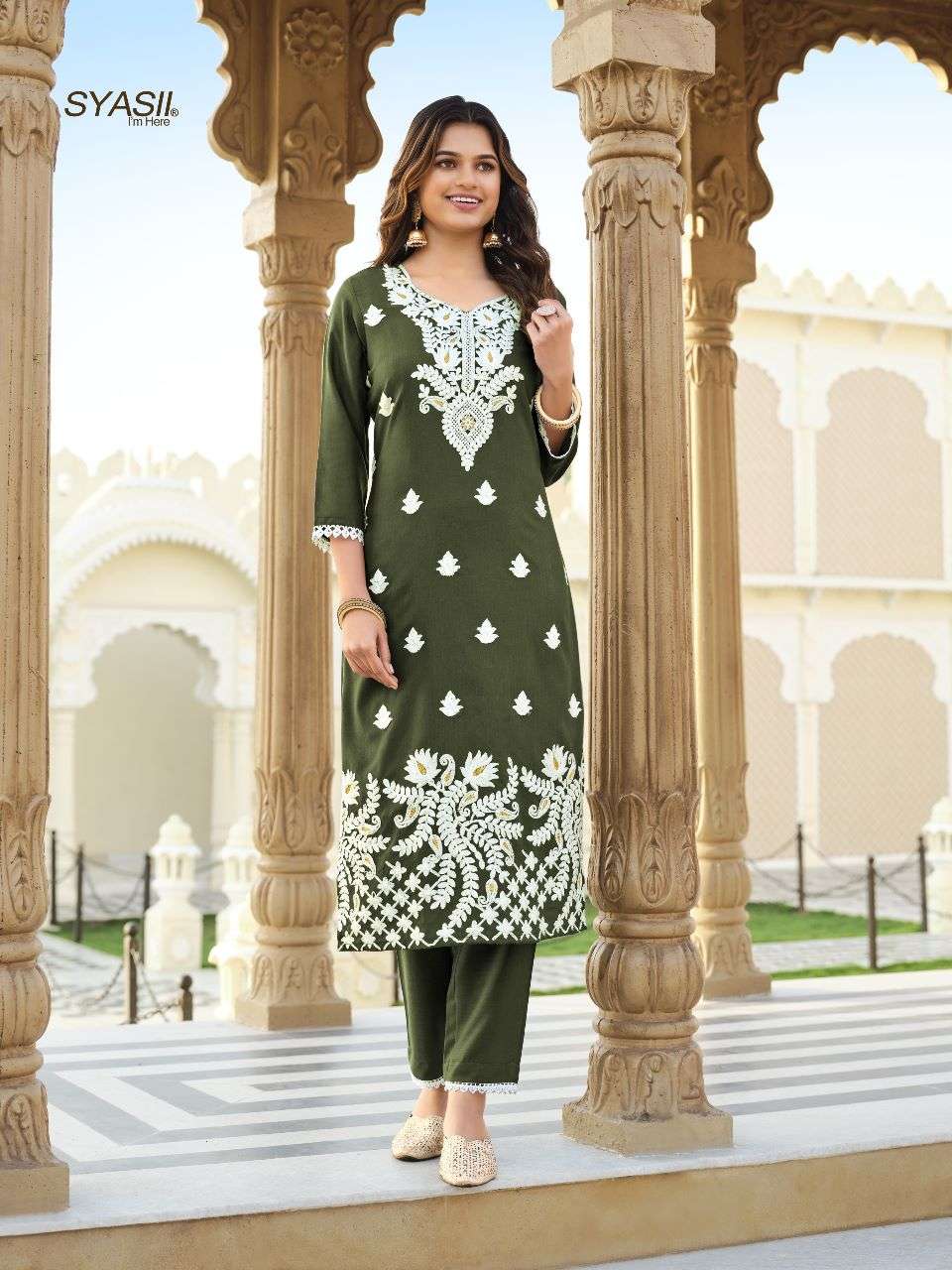 SYASII launching Kurti with Bottom set Designer Tunics for upcoming festiva Kurti with Bottom AMELIA