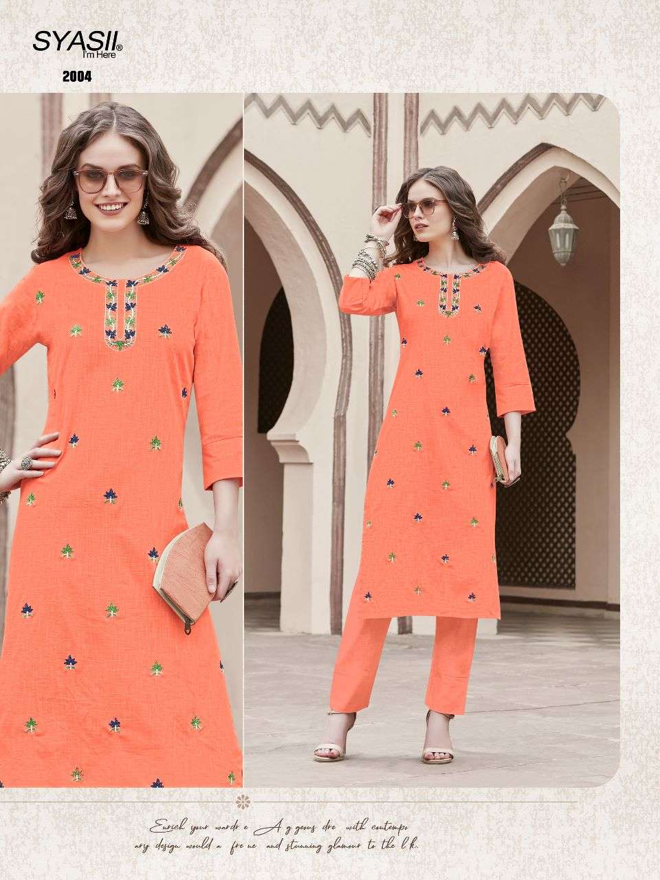 SYASII launching Unic Designer kurti set for upcoming festival KURTI WITH PENTPURE VOL-2