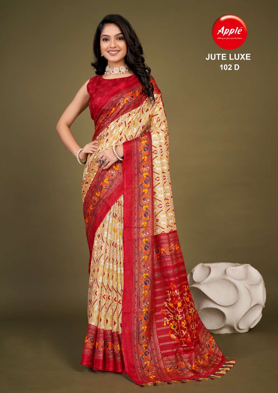 Apple Jute Luxe 102 Casual Printed Silk Saree Wholesale catalog