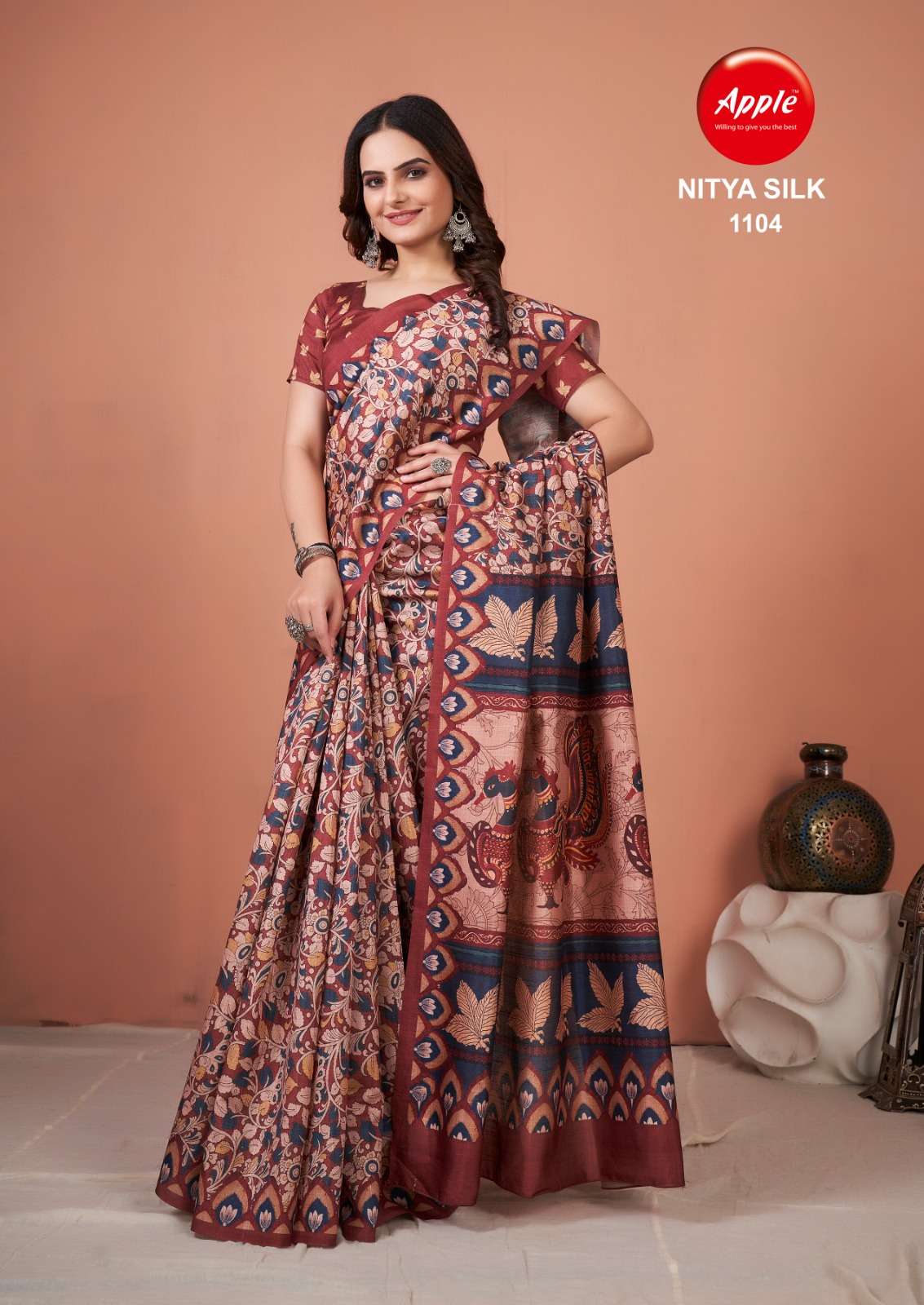 Apple Nitya Silk Vol 11 BhagalPuri Silk Saree Wholesale catalog