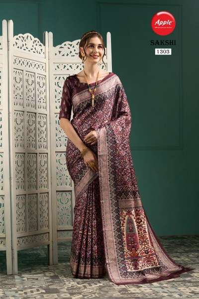 Apple Sakshi Vol 13 Printed Fancy Manipuri Silk Saree Wholesale catalog