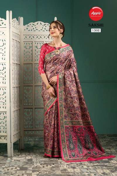 Apple Sakshi Vol 13 Printed Fancy Manipuri Silk Saree Wholesale catalog